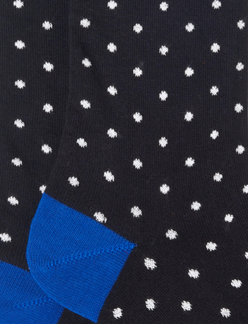 Women's long black cotton socks with polka dots | Gallo 1927 - Official Online Shop