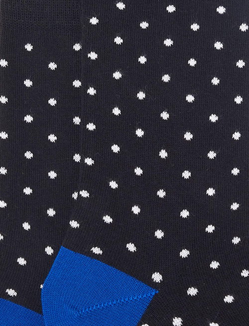 Calze corte donna cotone nero fantasia pois | Gallo 1927 - Official Online Shop