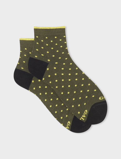 Women's super short army cotton socks with polka dots - Woman | Gallo 1927 - Official Online Shop