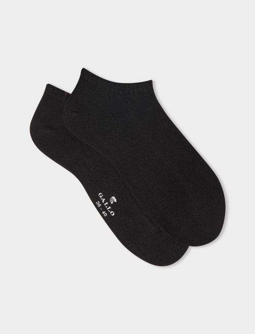 Women's plain black cashmere ankle socks | Gallo 1927 - Official Online Shop