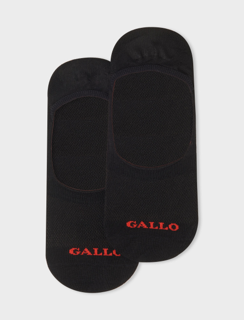 Men's plain black cotton invisible socks - The Essentials | Gallo 1927 - Official Online Shop