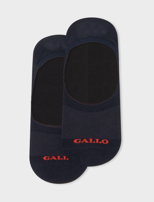Men's plain blue cotton invisible socks - The Essentials | Gallo 1927 - Official Online Shop