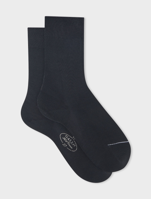 Men's short plain charcoal grey cotton socks - The Essentials | Gallo 1927 - Official Online Shop