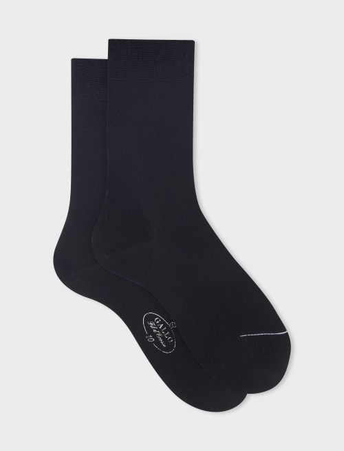 Men's short plain black cotton socks - The Essentials | Gallo 1927 - Official Online Shop