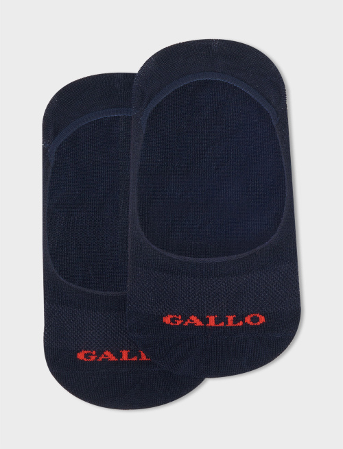 Women's plain blue cotton invisible socks - Peds | Gallo 1927 - Official Online Shop
