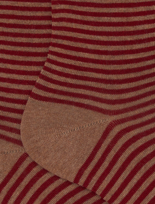 Calze corte donna cotone beige righe windsor - Love Dogs | Gallo 1927 - Official Online Shop