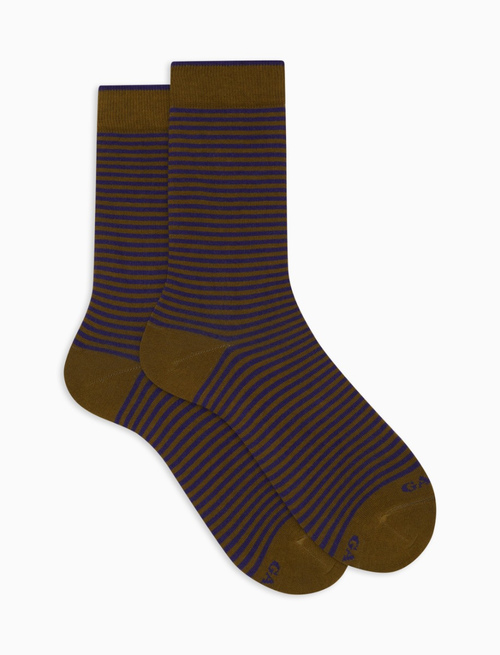 Women's short purple cotton socks with Windsor stripes - Windsor | Gallo 1927 - Official Online Shop