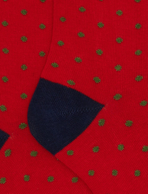 Kids' short red cotton socks with polka dots - Black Friday Kids | Gallo 1927 - Official Online Shop