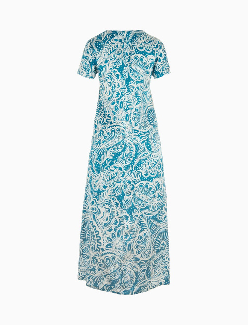 Abito lungo donna viscosa libellula fantasia fiore paisley - Abbigliamento | Gallo 1927 - Official Online Shop