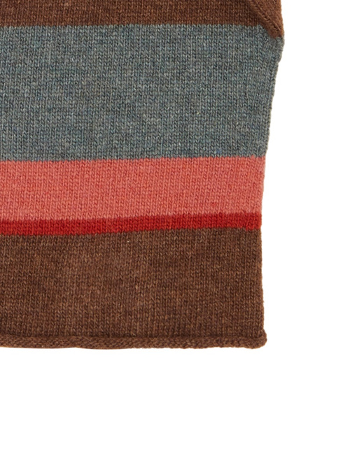 Women's pink wool and cashmere gloves with multicoloured stripes - Other | Gallo 1927 - Official Online Shop