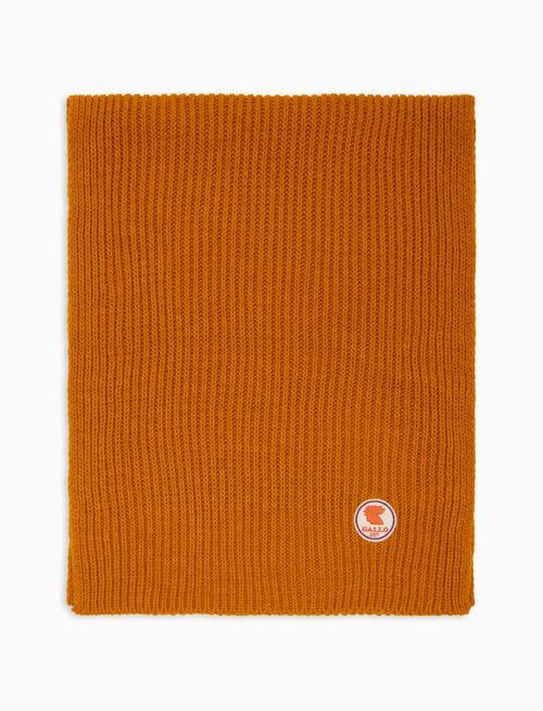 Sciarpa unisex arancio a coste tinta unita - Sciarpe | Gallo 1927 - Official Online Shop