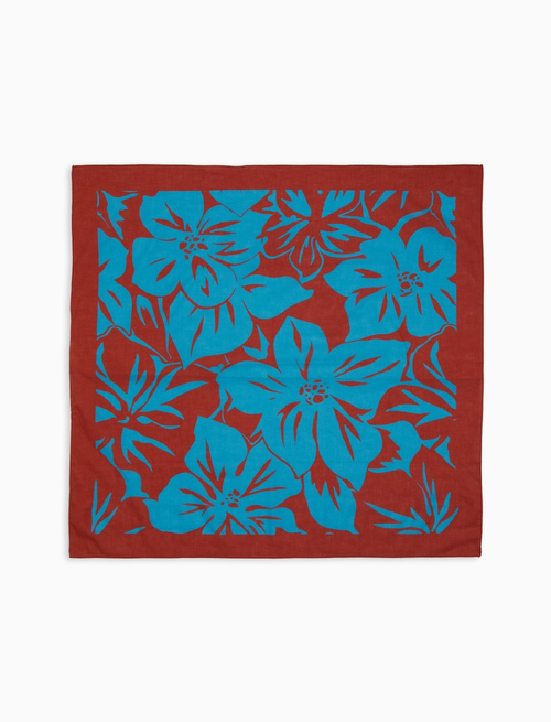 Bandana unisex cotone fantasia fiori azzurro - Donna | Gallo 1927 - Official Online Shop