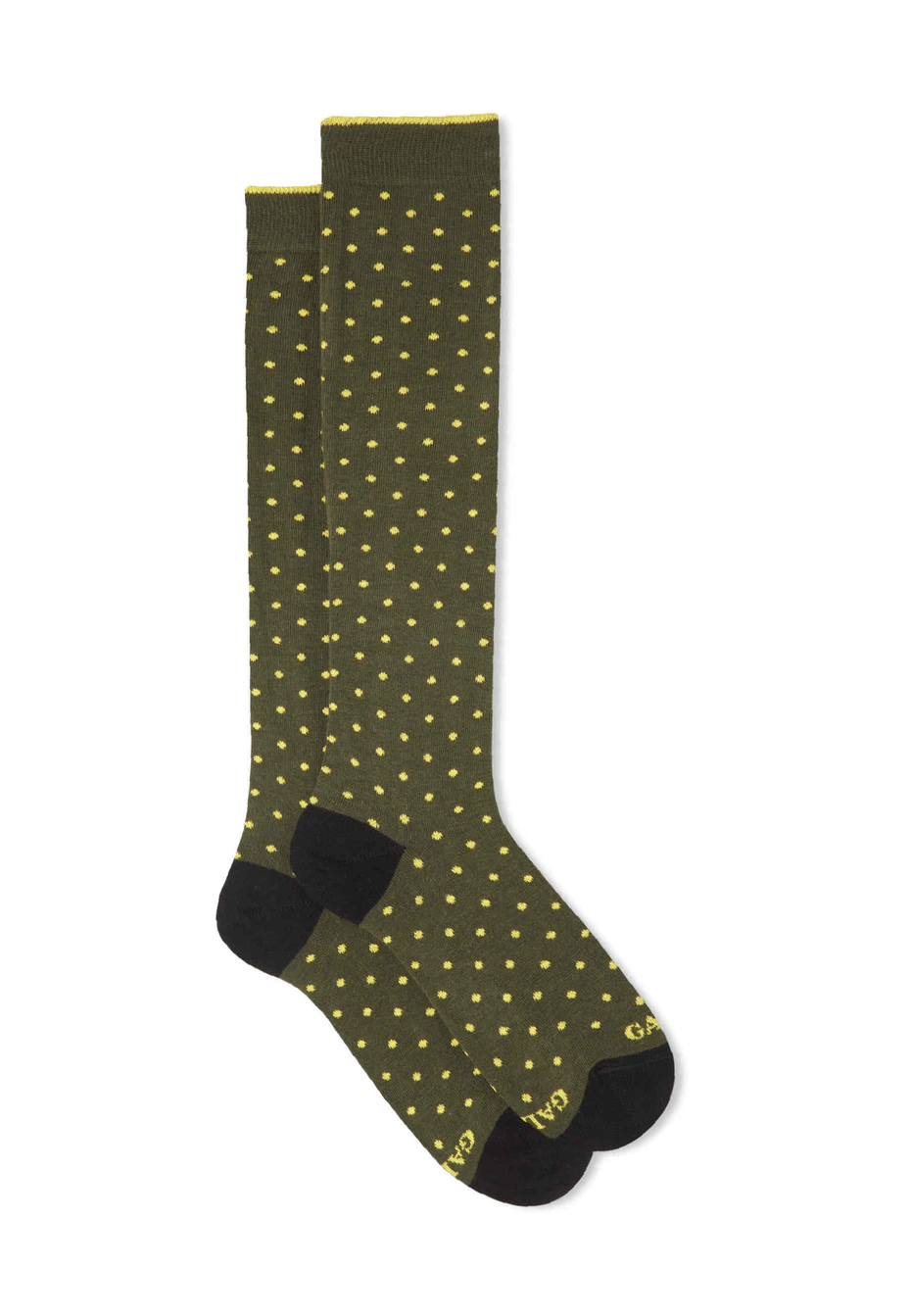 Women's long army cotton socks with polka dots - Gallo 1927 - Official Online Shop