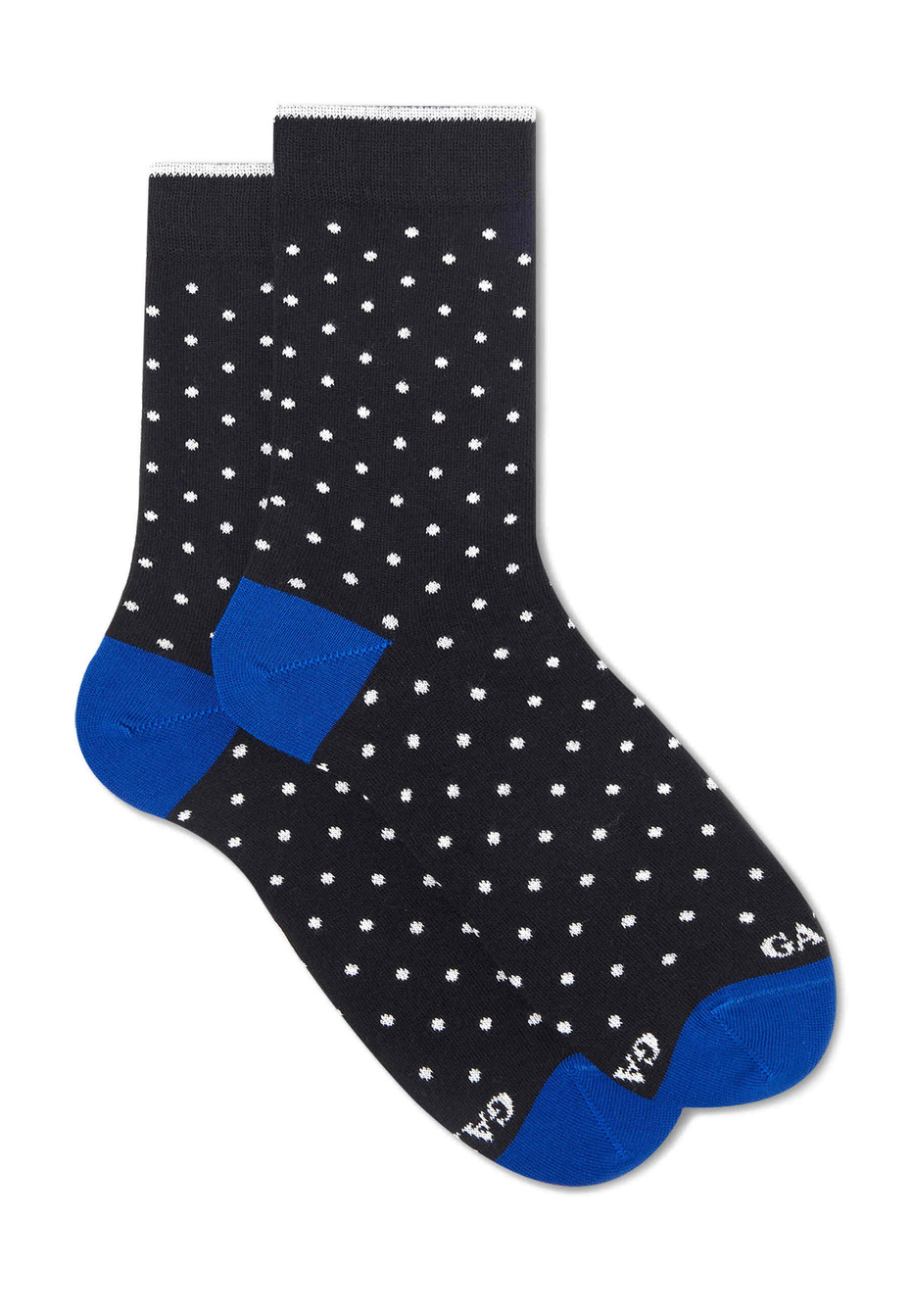 Women's short black cotton socks with polka dots - Gallo 1927 - Official Online Shop