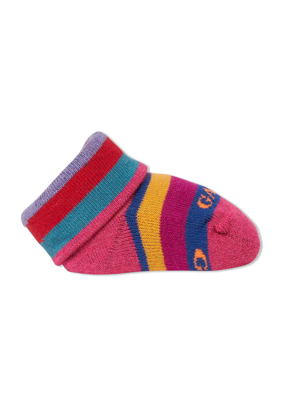 Kids' erica cotton booties with multicoloured stripes - Gallo 1927 - Official Online Shop