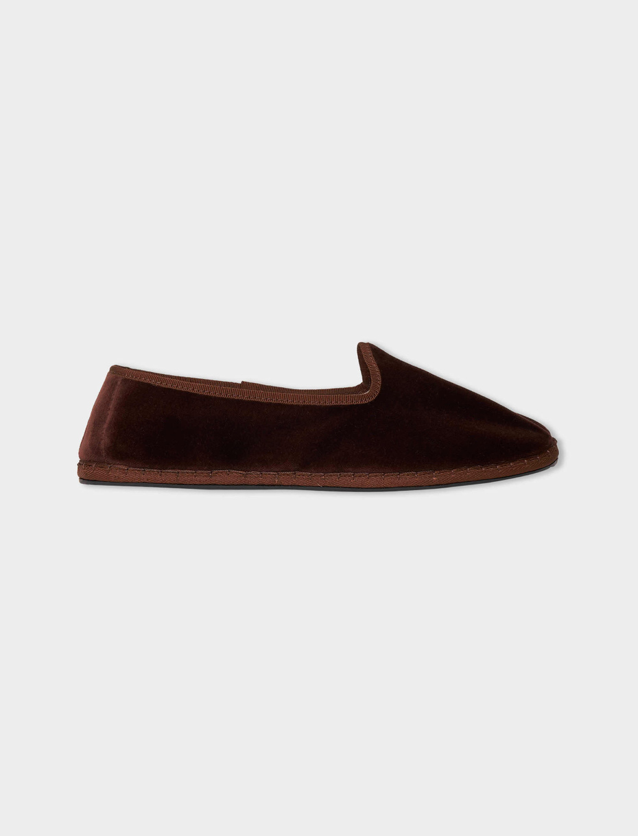 Men's plain brown velvet shoes - Gallo 1927 - Official Online Shop
