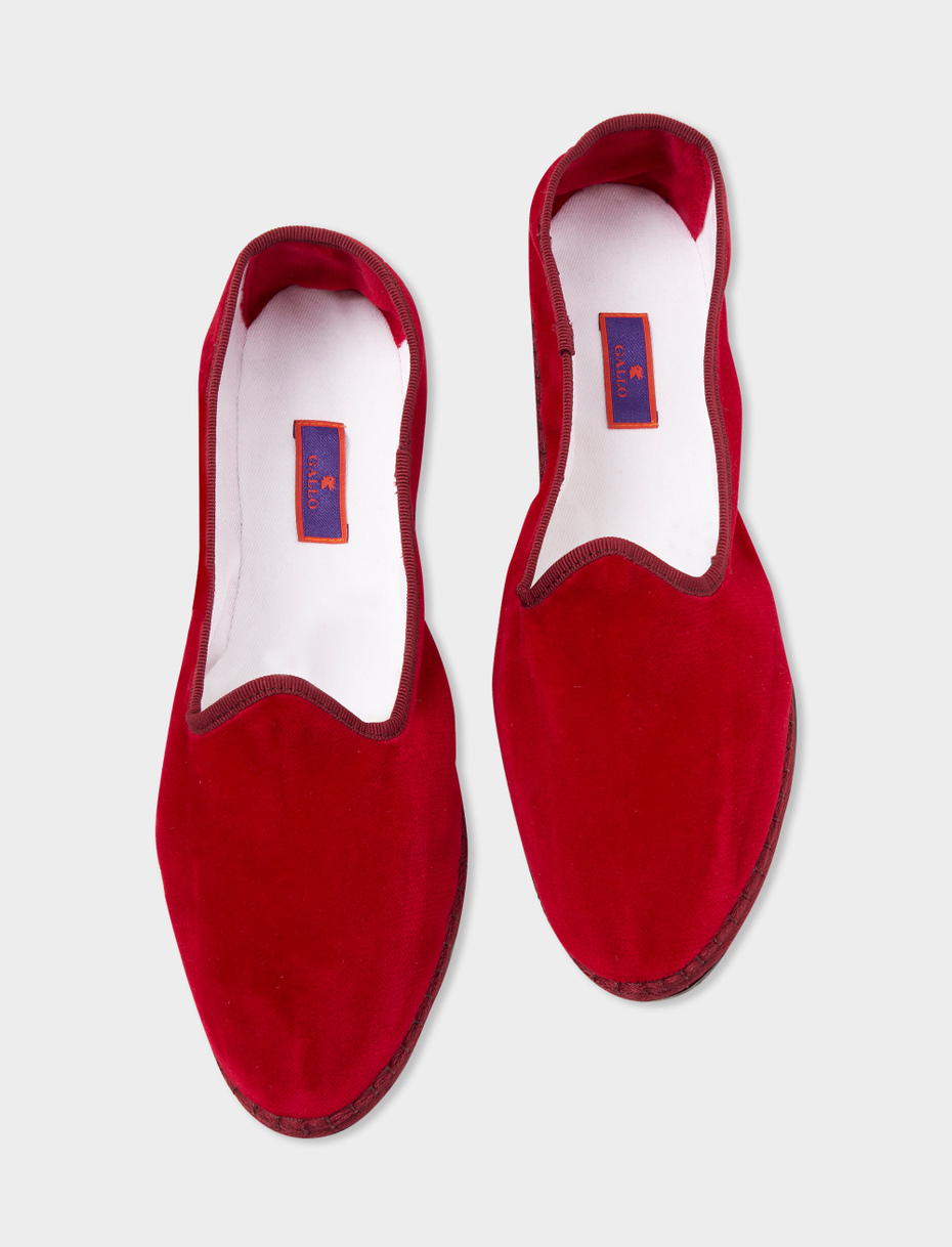 Men's plain berry velvet shoes - Gallo 1927 - Official Online Shop