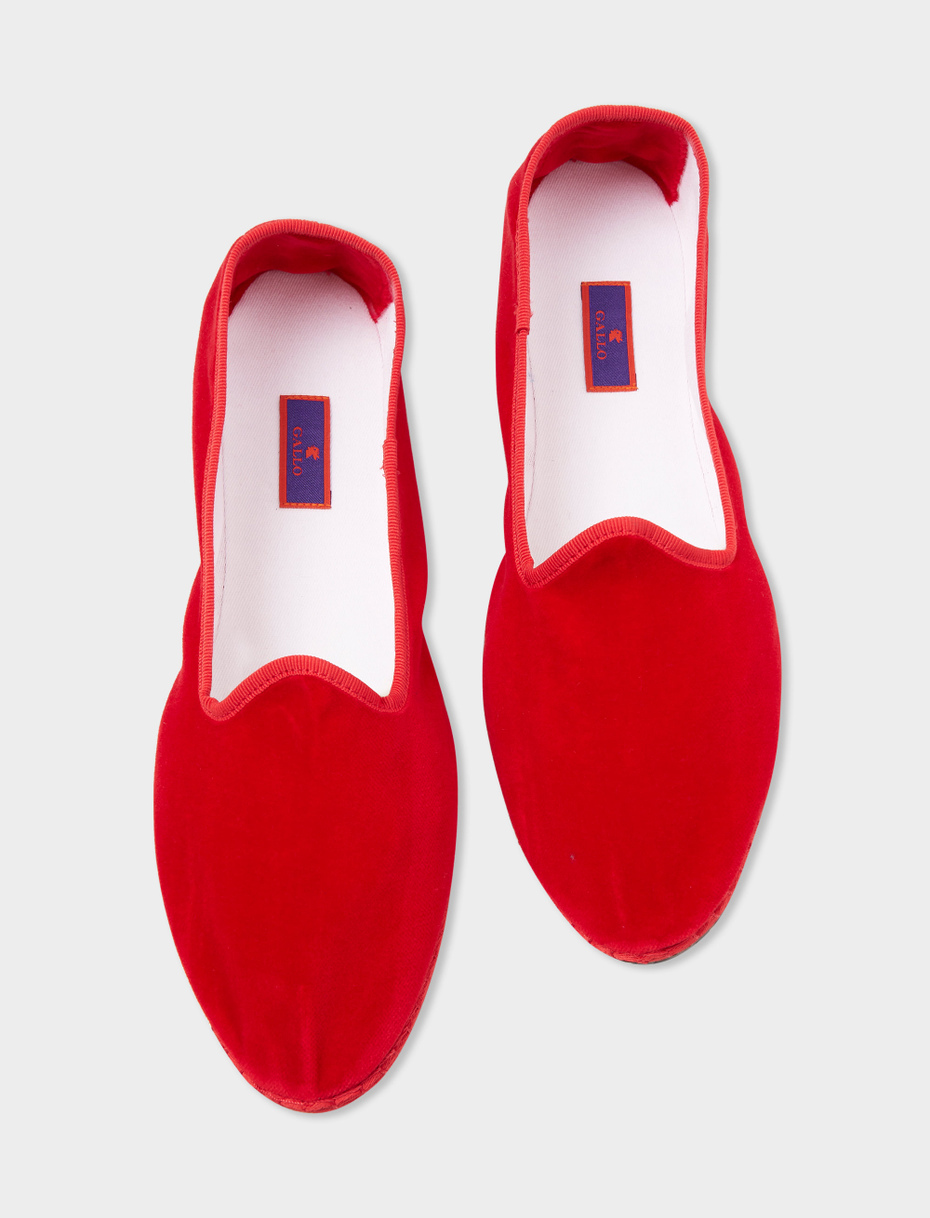 Men's plain red velvet shoes - Gallo 1927 - Official Online Shop