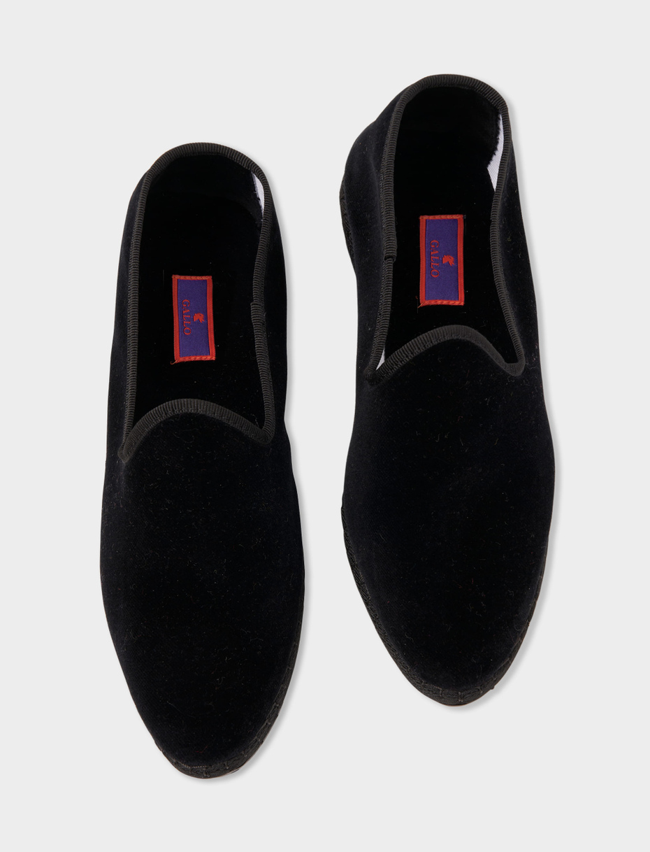 Women's plain black velvet shoes - Gallo 1927 - Official Online Shop
