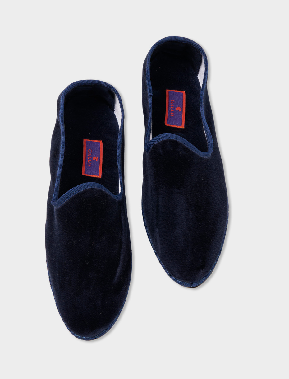 Women's plain blue velvet shoes - Gallo 1927 - Official Online Shop
