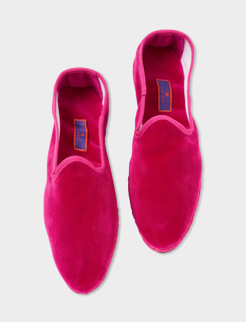 Women's plain fuchsia velvet shoes - Gallo 1927 - Official Online Shop
