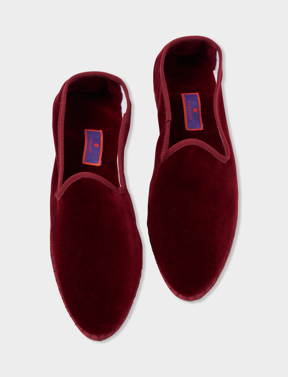 Women's plain burgundy velvet shoes - Gallo 1927 - Official Online Shop