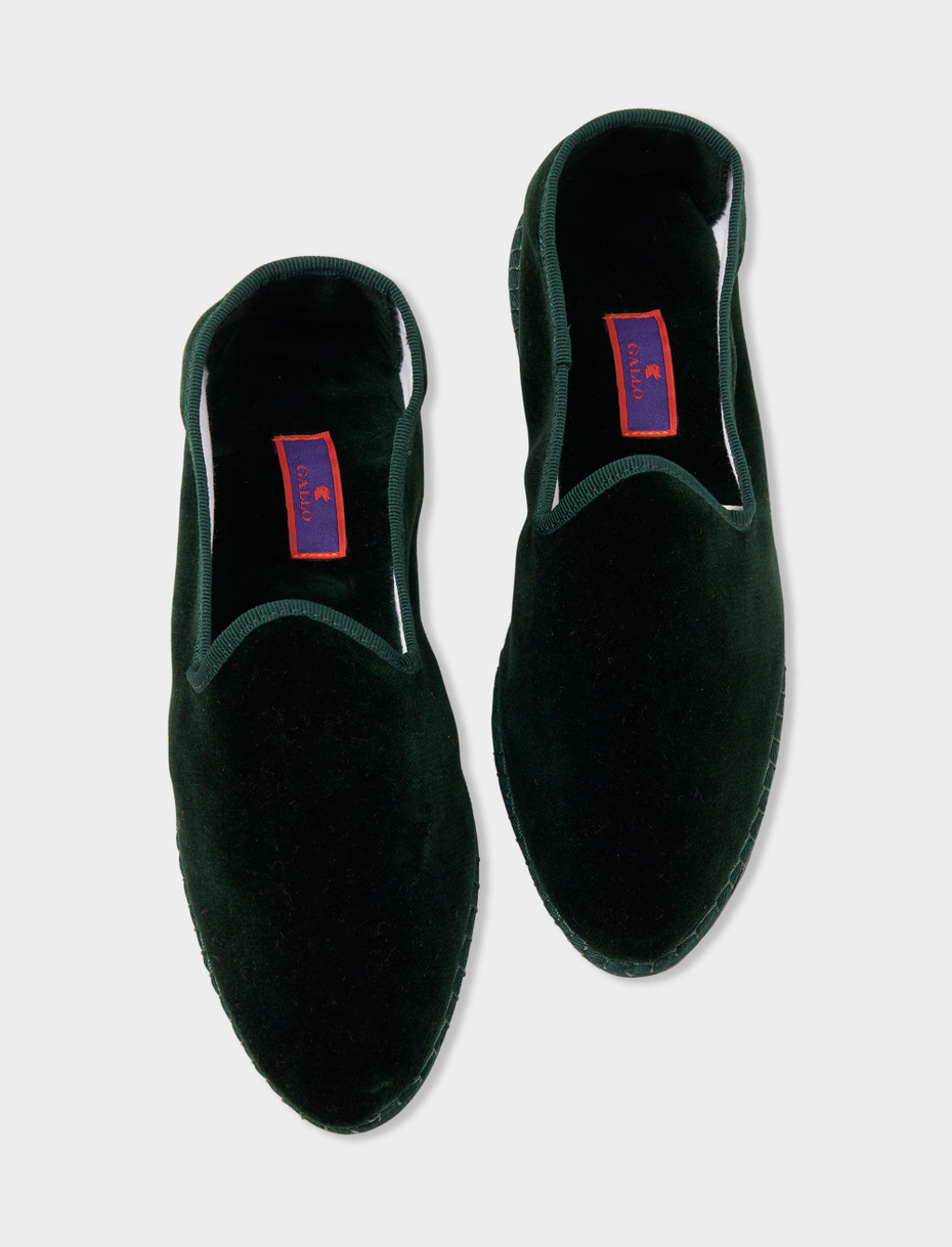 Women's plain bottle-coloured velvet shoes - Gallo 1927 - Official Online Shop
