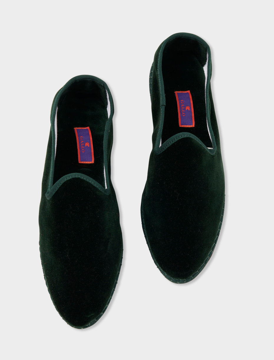 Women's plain bottle-coloured velvet shoes - Gallo 1927 - Official Online Shop