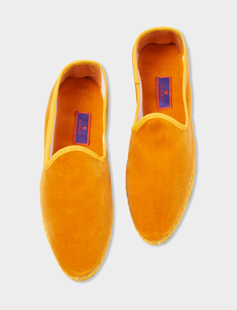 Women's plain ochre velvet shoes - Gallo 1927 - Official Online Shop