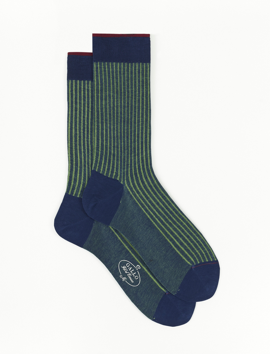 Men's short royal plated cotton socks - Gallo 1927 - Official Online Shop