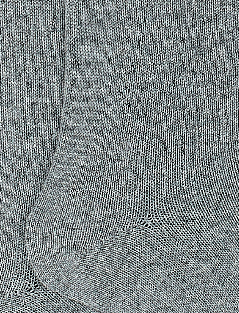 Calze lunghe uomo cashmere grigio medio tinta unita - Gallo 1927 - Official Online Shop