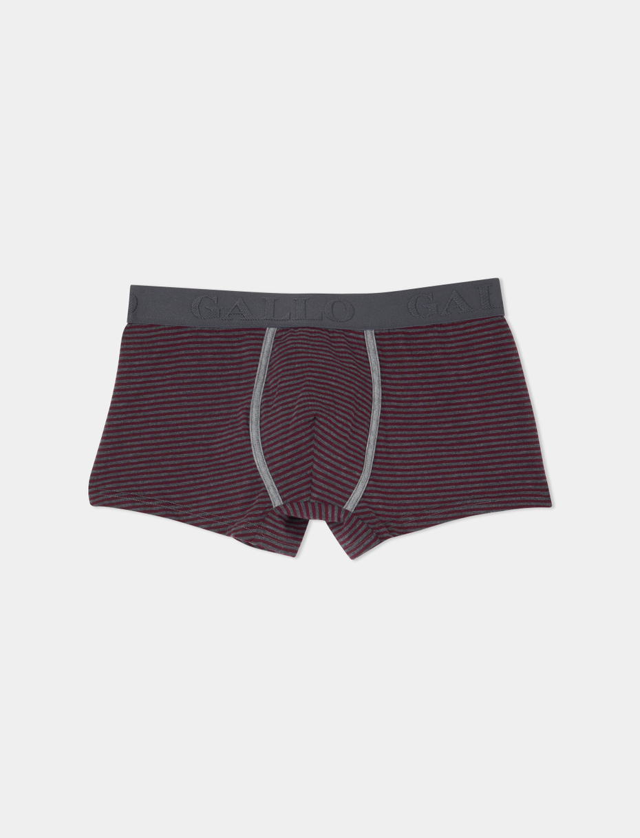 Men's charcoal grey cotton boxer shorts with Windsor stripes - Gallo 1927 - Official Online Shop
