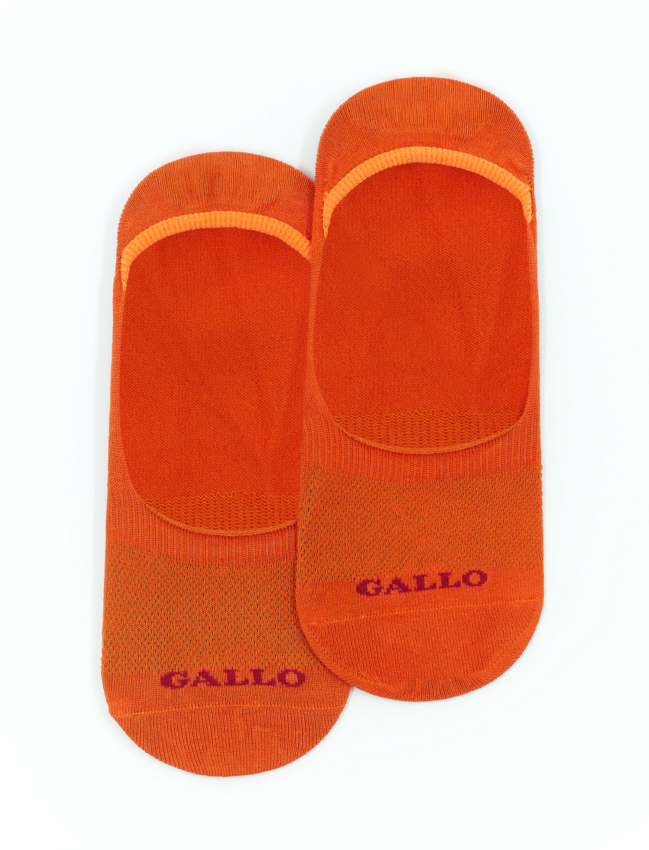 Men's plain lobster red cotton invisible socks - Gallo 1927 - Official Online Shop