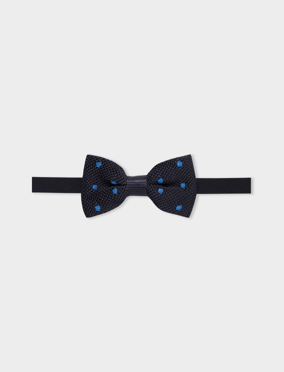 Men's royal silk bow tie with polka dots - Gallo 1927 - Official Online Shop