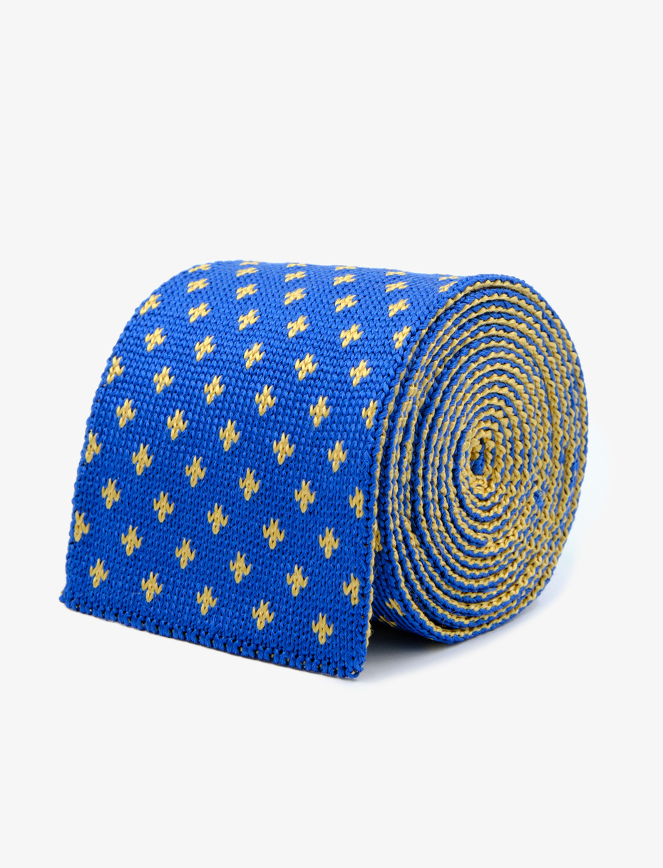 Men's cosmos silk tie with lily motif - Gallo 1927 - Official Online Shop