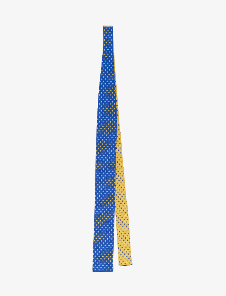 Men's cosmos silk tie with lily motif - Gallo 1927 - Official Online Shop