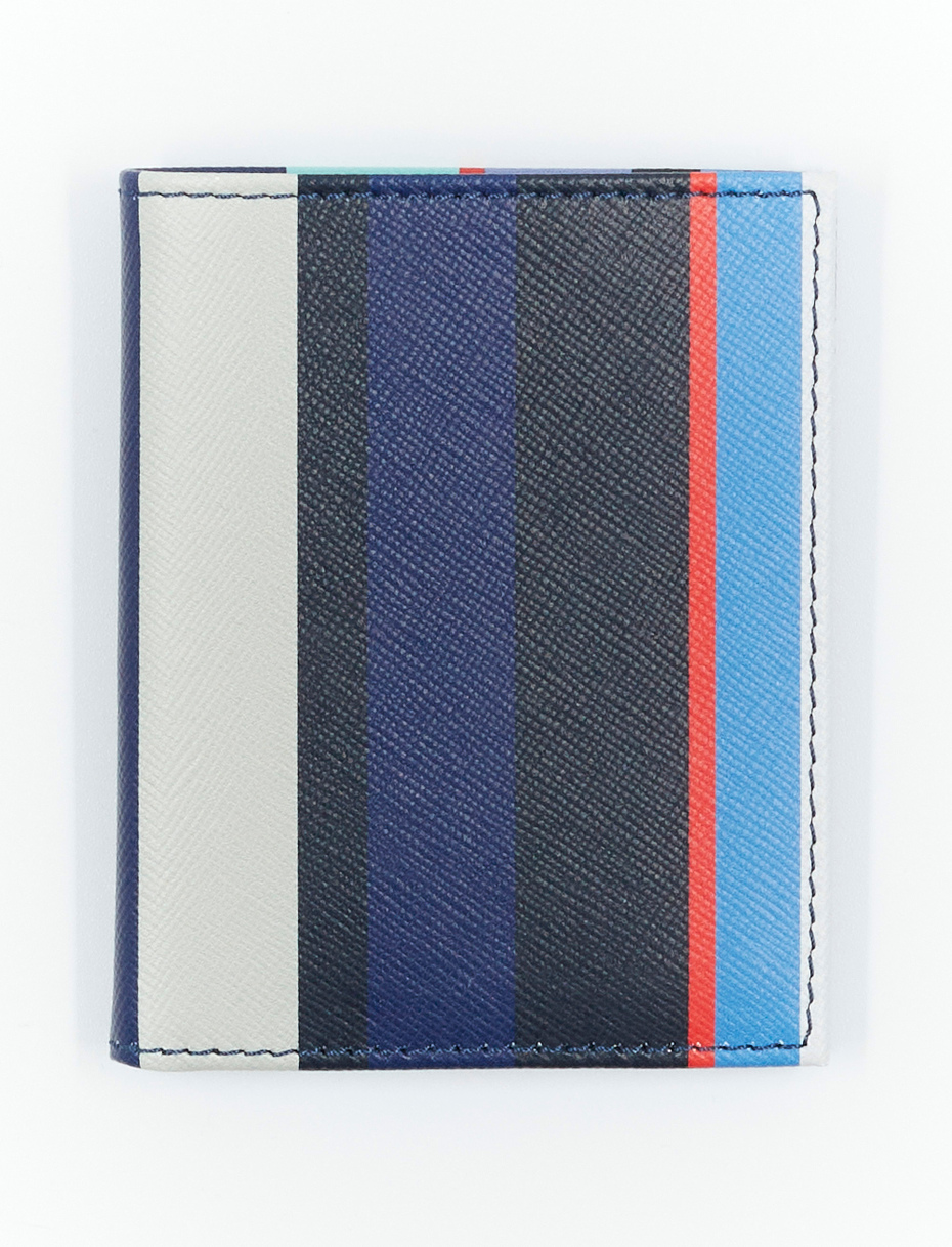 Royal leather card holder with multicoloured stripes - Gallo 1927 - Official Online Shop