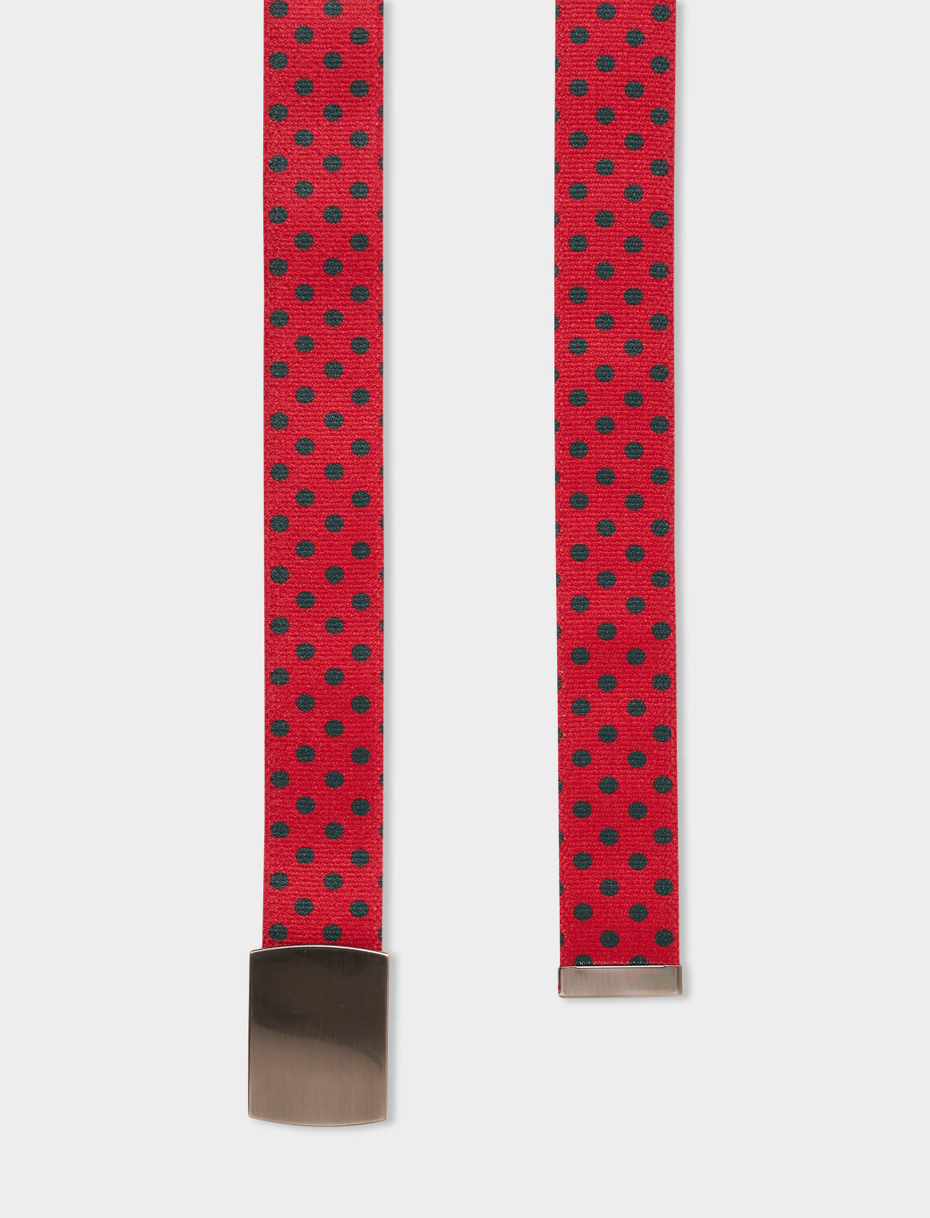 Cintura nastro elastica unisex rosso fantasia pois - Gallo 1927 - Official Online Shop