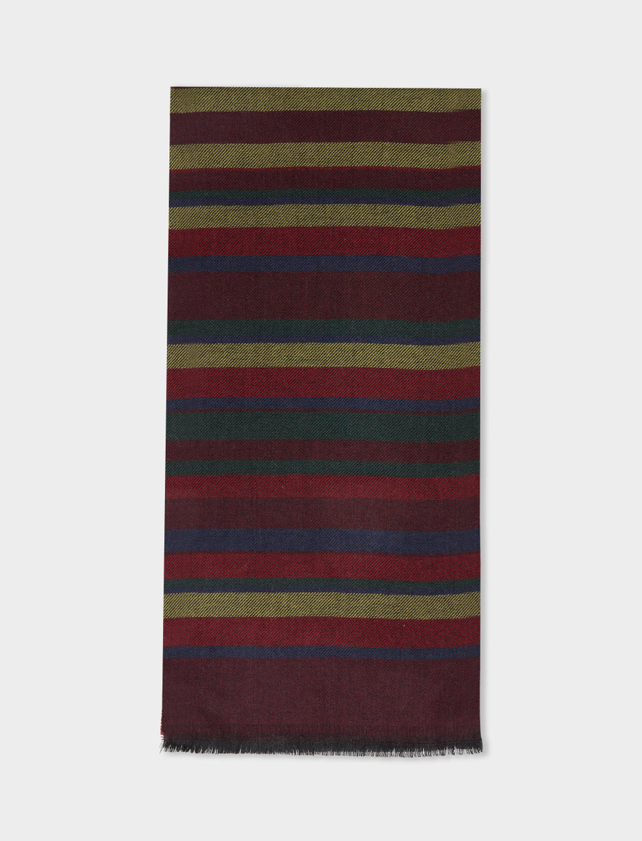 Unisex scarf in plain burgundy virgin wool - Gallo 1927 - Official Online Shop