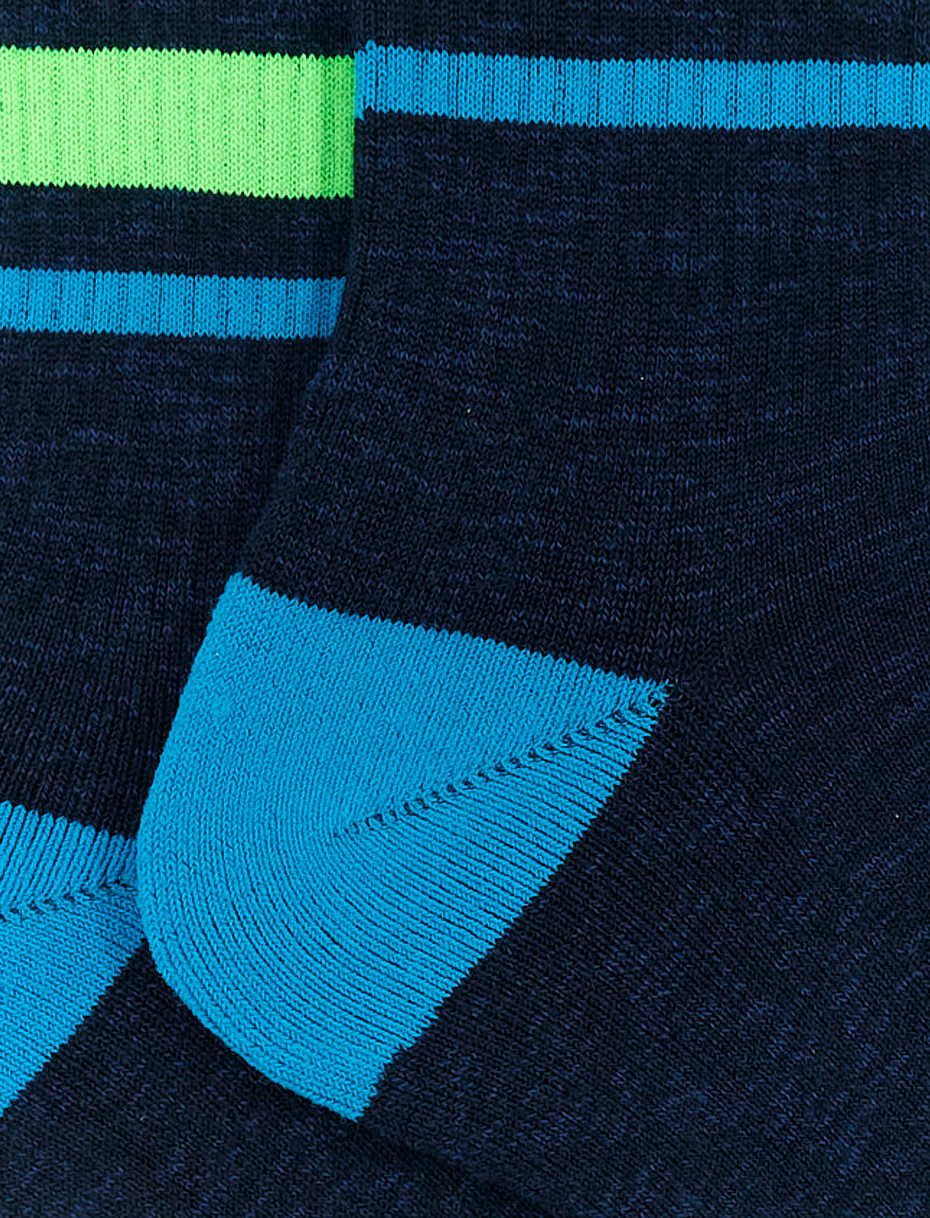 Men's short blue cotton terry cloth socks with Gallo writing - Gallo 1927 - Official Online Shop