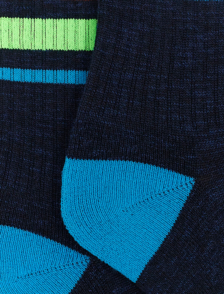 Kids' short blue cotton terry cloth socks with Gallo writing - Gallo 1927 - Official Online Shop