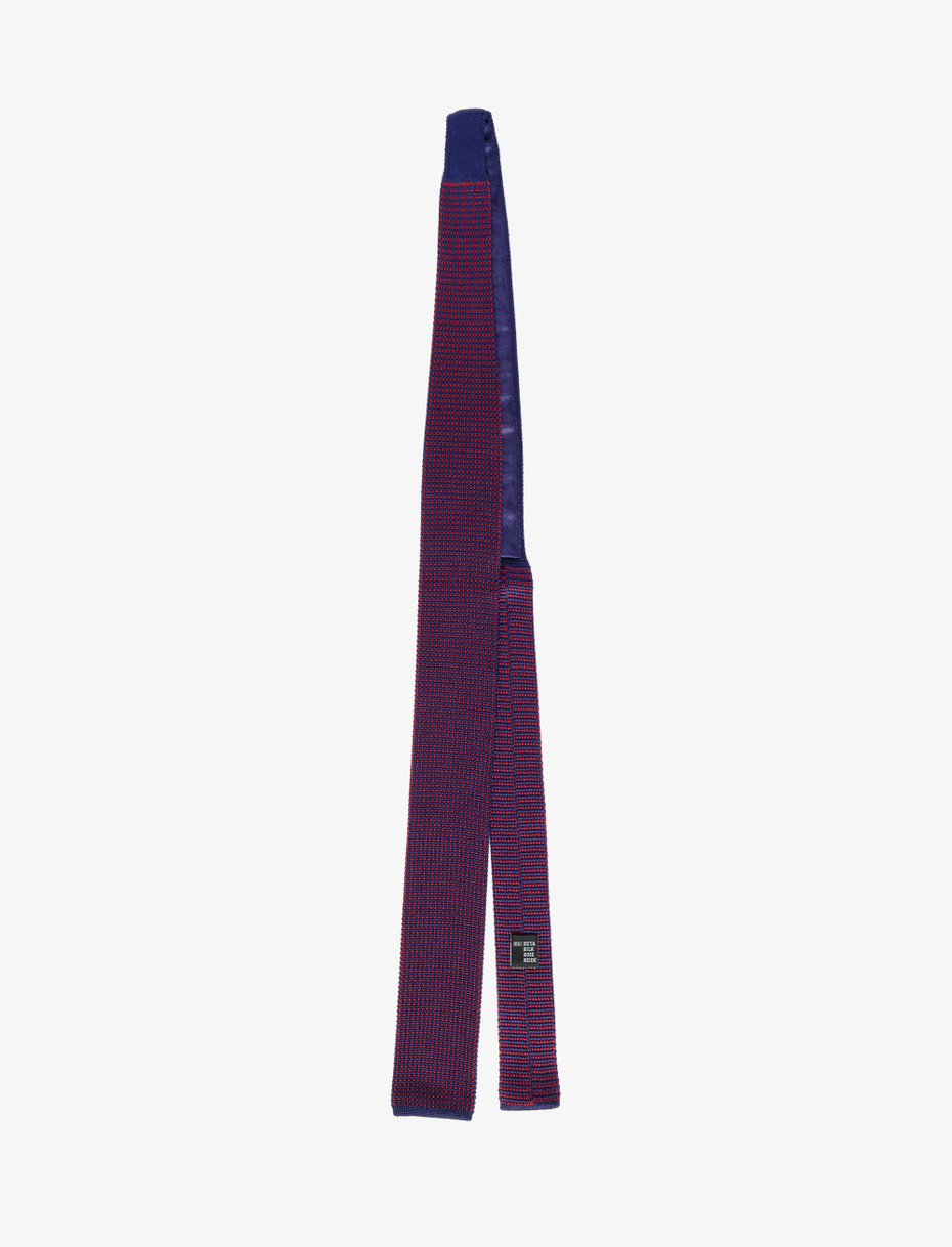 Men's dotted royal blue silk tie - Gallo 1927 - Official Online Shop