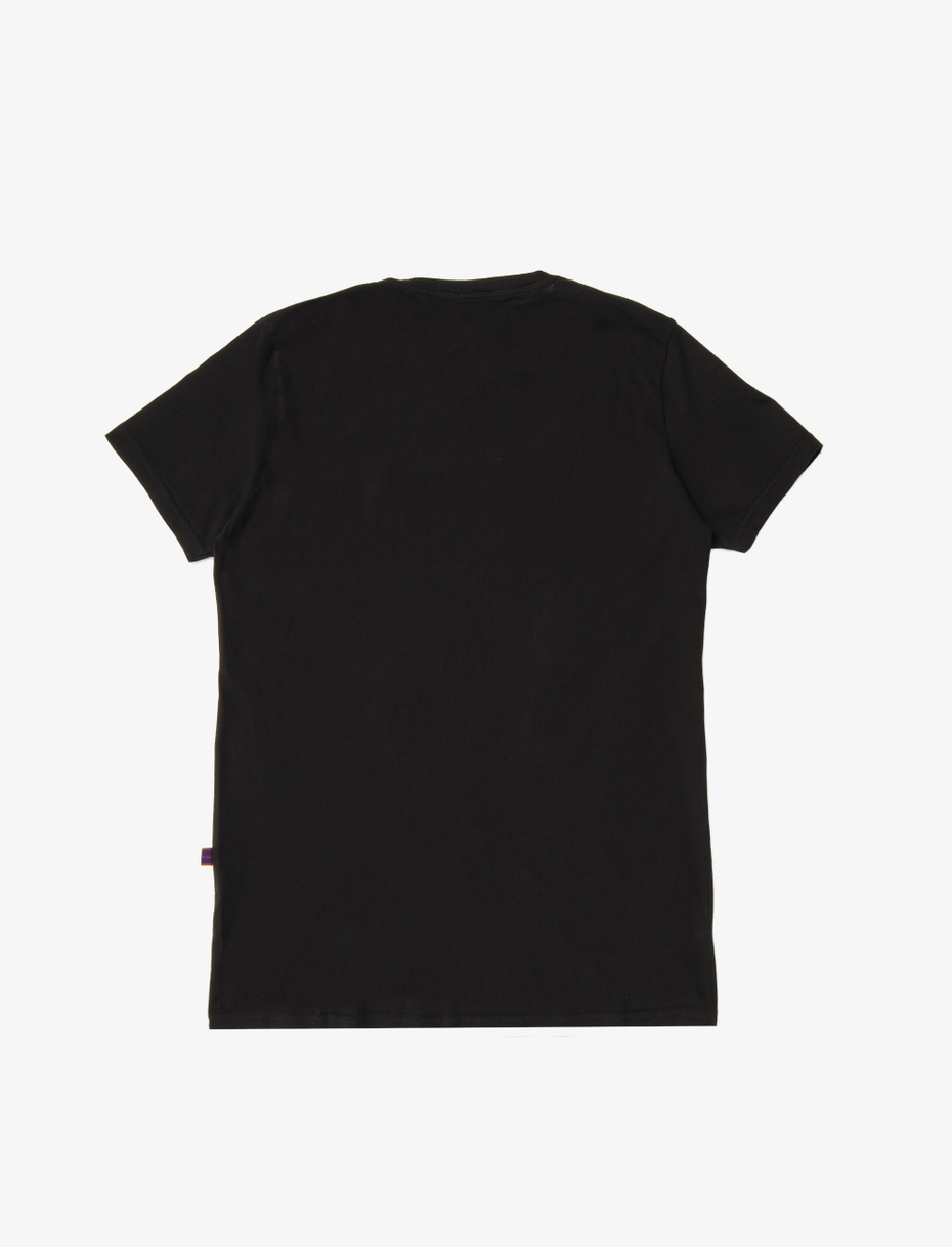 T-shirt girocollo unisex cotone nero tinta unita - Gallo 1927 - Official Online Shop