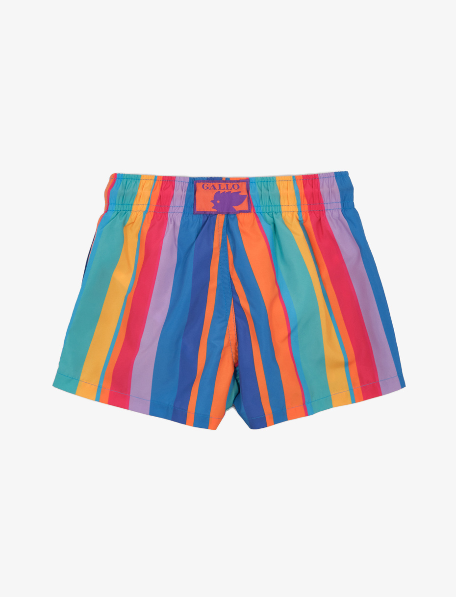 Boxer mare bambino poliestere egeo righe multicolor - Gallo 1927 - Official Online Shop