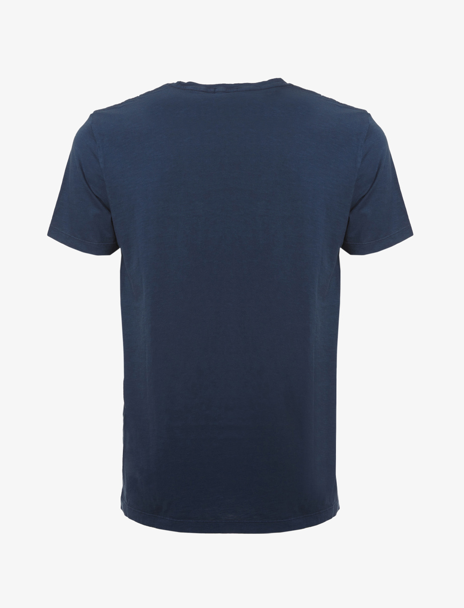 Unisex plain navy blue cotton T-shirt - Gallo 1927 - Official Online Shop