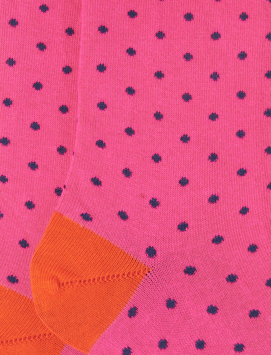 Women's short hyacinth cotton socks with polka dots - Gallo 1927 - Official Online Shop