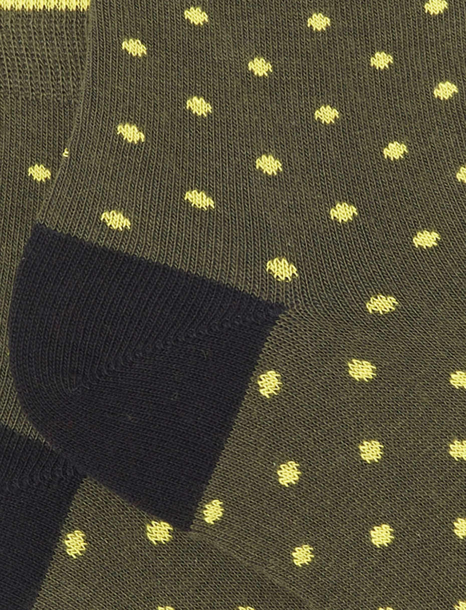 Women's super short army cotton socks with polka dots - Gallo 1927 - Official Online Shop