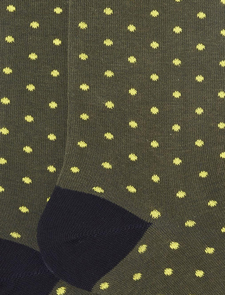Men's long army cotton socks with polka dots - Gallo 1927 - Official Online Shop