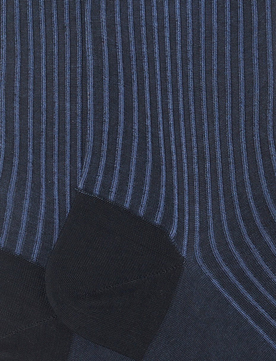 Men's short charcoal grey twin-rib cotton socks - Gallo 1927 - Official Online Shop