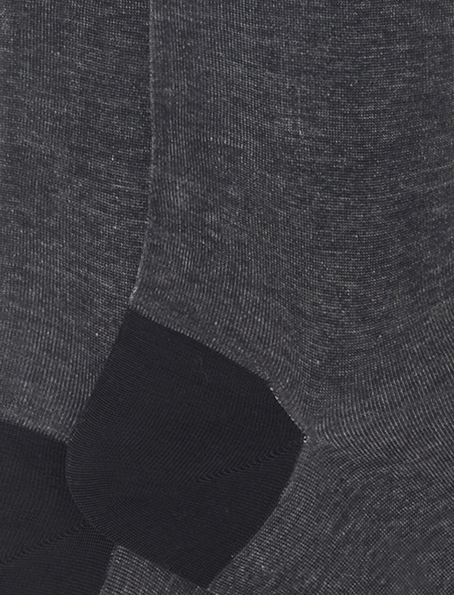 Men's long black cotton socks with iridescent motif - Gallo 1927 - Official Online Shop